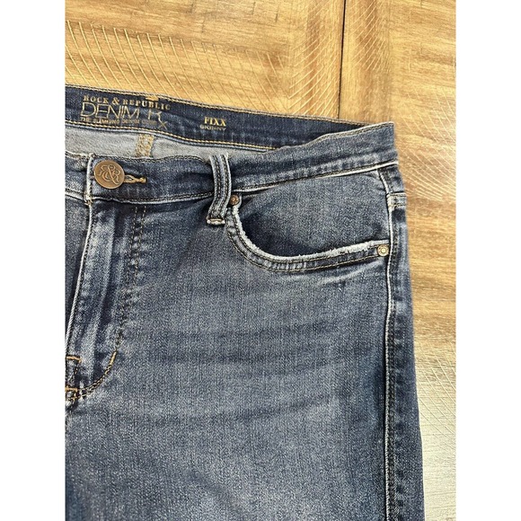 Rock & Republic Denim RX Fixx Skinny Jeans Womens Size 14 Stretch Blue Mid Rise - Picture 5 of 16